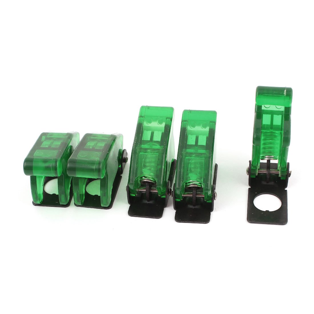 Sourcingmap 5Pcs Green Waterproof Toggle Switch Cover Flip Safety Cap Guard 12mm