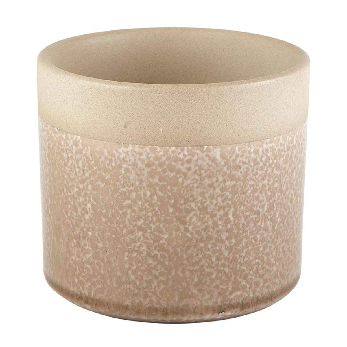 Photo 1 of 47th & Main Creative Brands Modern Ceramic Planter/Pot, 4.25" Diameter, Beige