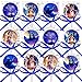 Aladdin Movie Lollipops Party Favors Decorations w/ Royal Blue Ribbon Bows Party Favors -12 pcs, Alladin Princess Jasmine Jafar Genie Magic Lamp