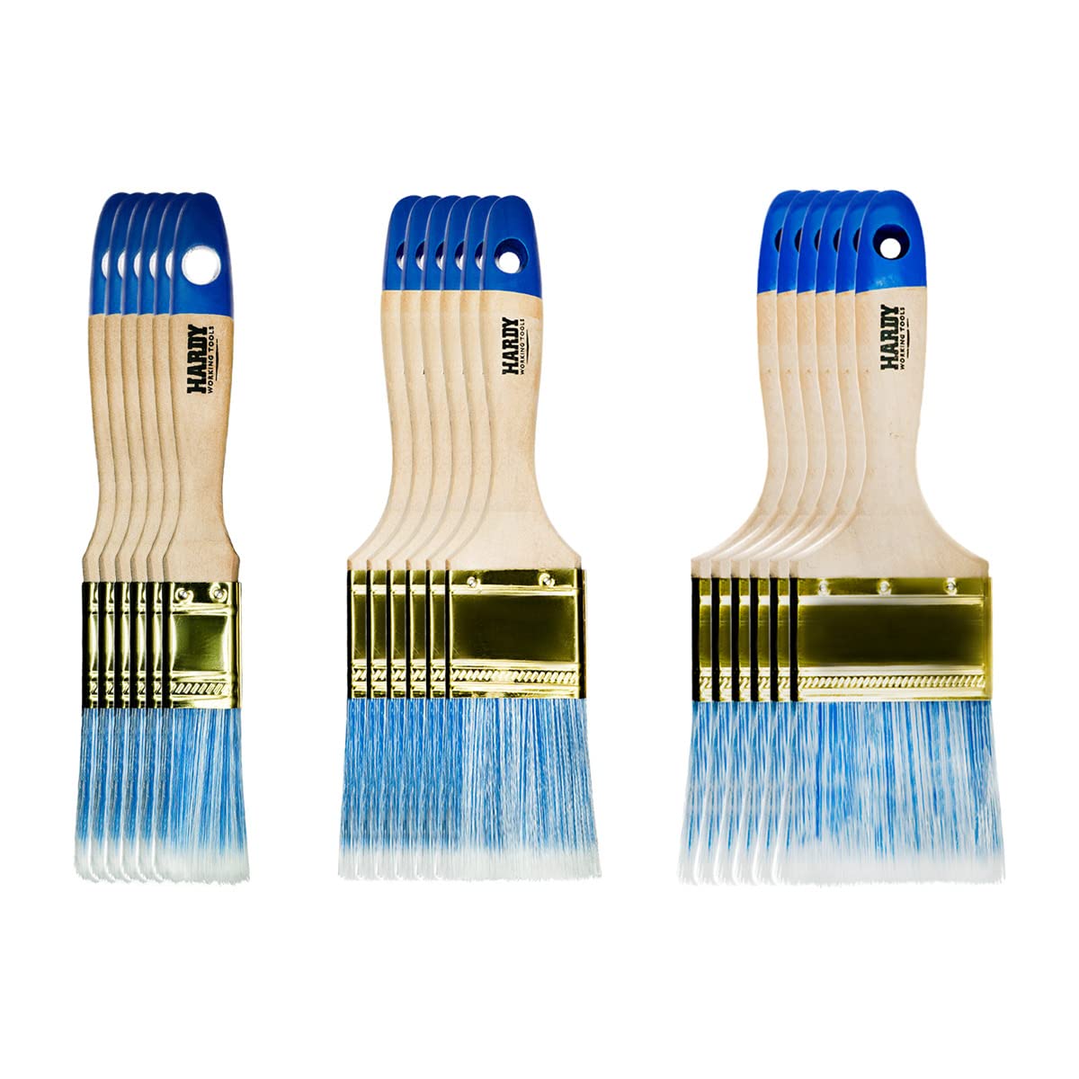 HARDY WORKING TOOLS Flat Brush, Wood, 25 mm 50 mm 75 mm