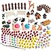 Zealor 150 Pieces Miniature Ornaments Kit for Fairy Garden Dollhouse Decoration