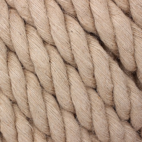 Twisted Manila Rope Jute Rope 50 Feet Natural Jute Twine Hemp Rope 11/2 Inch Diameter Twine