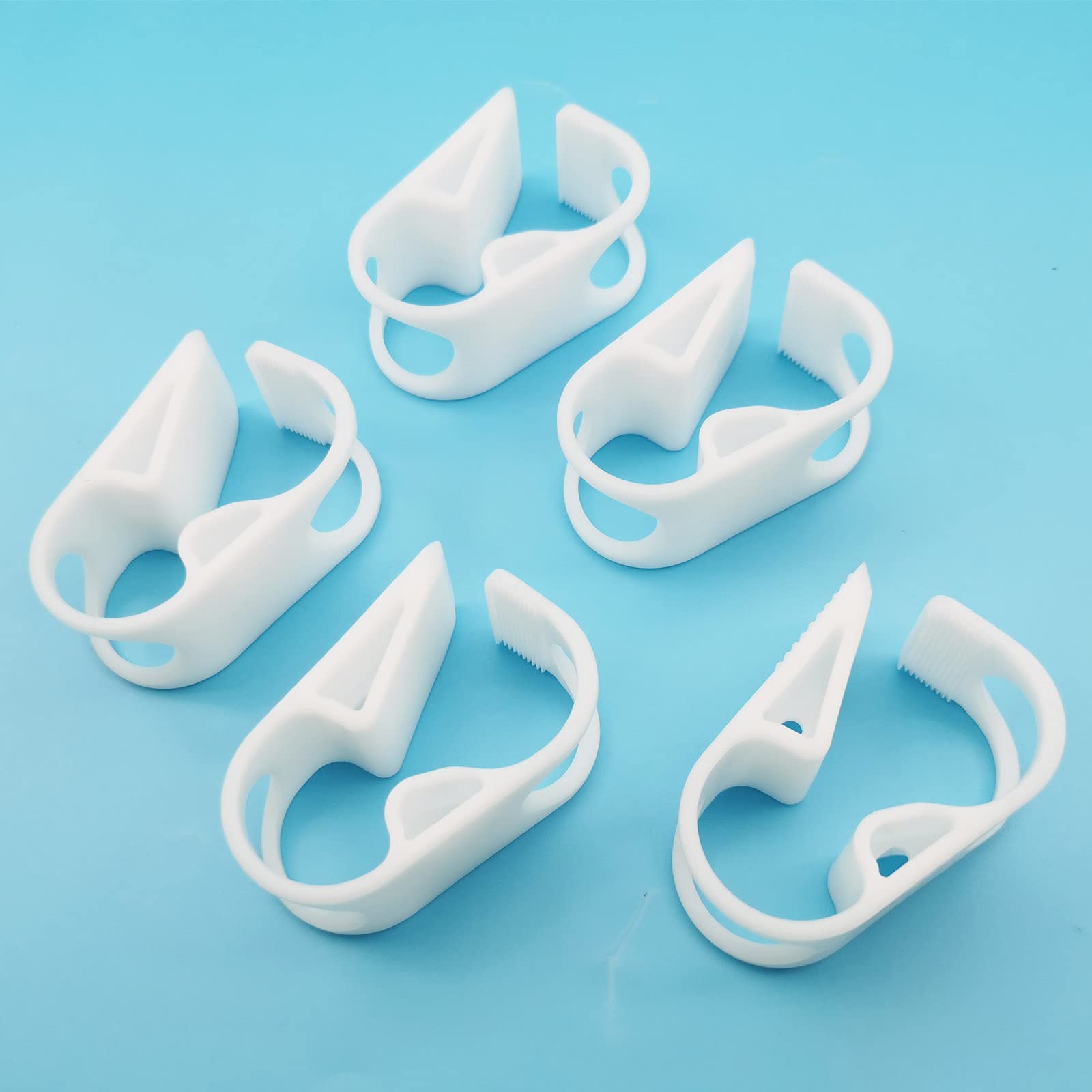 5PCS White Large Plastic Clamps 18-25mm/0.7-0.984 in Adjustable Extra-Large Flow Control Plastic Tubing Clips Shut Off Hose Clamp Pinch