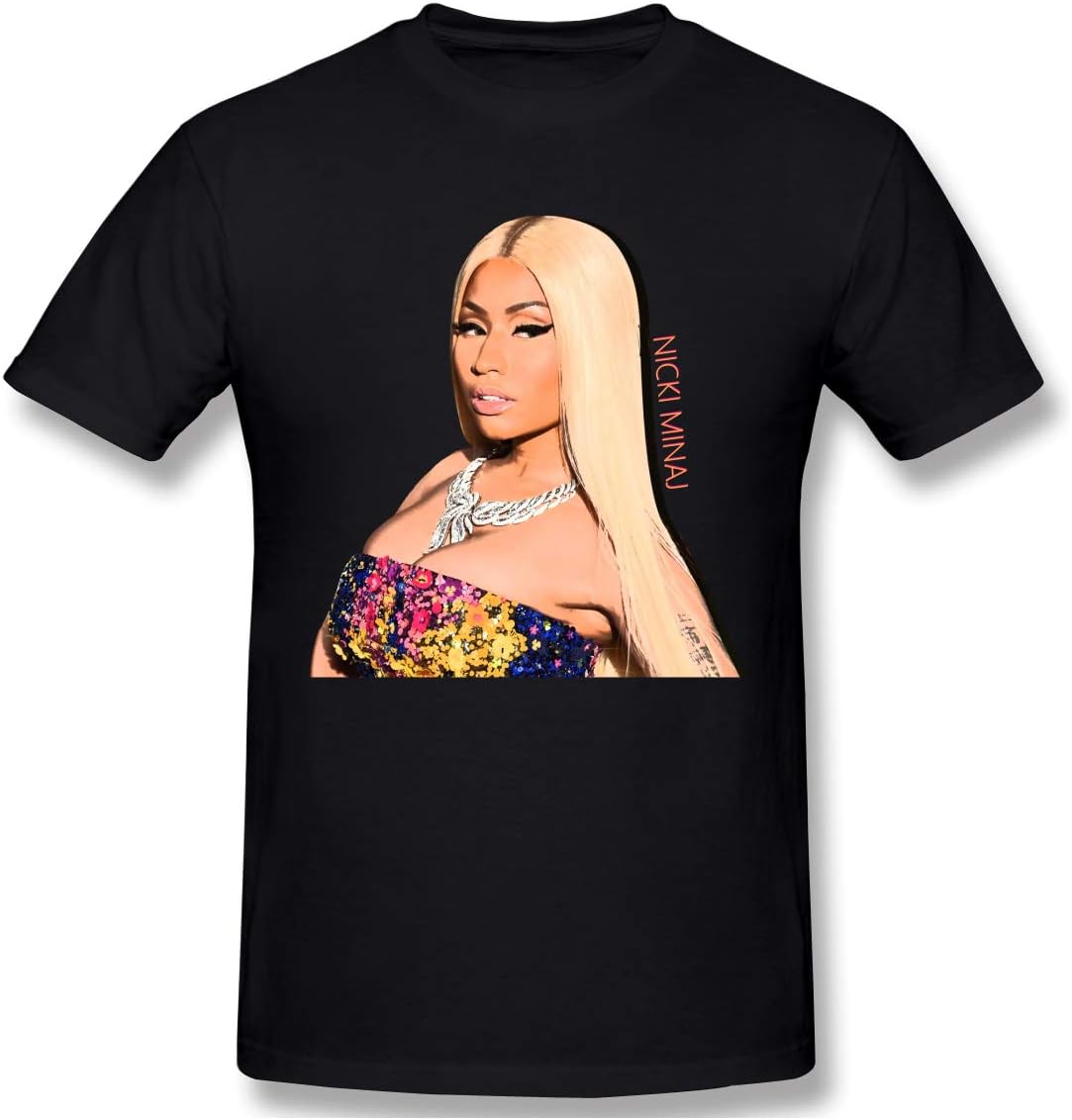 GeorgKmp Nicki Minaj Men's Basic Short Sleeve T-Shirt Colorful Print Graphic Tee Shirts Crewneck T-Shirt