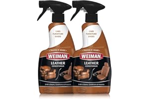 Weiman Leather Cleaner and Conditioner for Use on Your Couch Chair Purse Wallet Shoes Boots Saddle Belt Jacket Car Seat