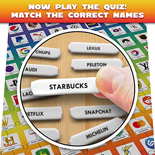100 PICS Jigsaw Quiz Logos, 2Gamesin1, Jigsaw Puzzle + Quiz Game