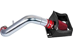 RTUNES RACING Cold Air Intake System with Heat Shield Kit + Filter Combo RED Compatible For 11-14 Ford F150 5.0L V8