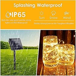 Solar String Lights Outdoor, 6-Pack Each 100 LED
