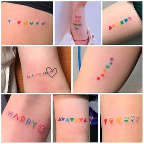 Everjoy 25+ Disegni Adesivi per Tatuaggio Temporaneo con Cuore Infinito Realistico - Impermeabili San Valentino Freccia d'Amore, Bomboniere, Decorazioni a Tema e Regali