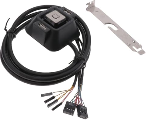 #N/A Caja De PC De Escritorio Interruptor Puertos USB Duales Botón De Reinicio De Energía con Puerto De Audio