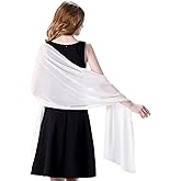 olyrjie Soft Chiffon Scarfs Shawls and Wraps for Evening Dresses Wedding Shawl Wraps Bridal Scarve for Women