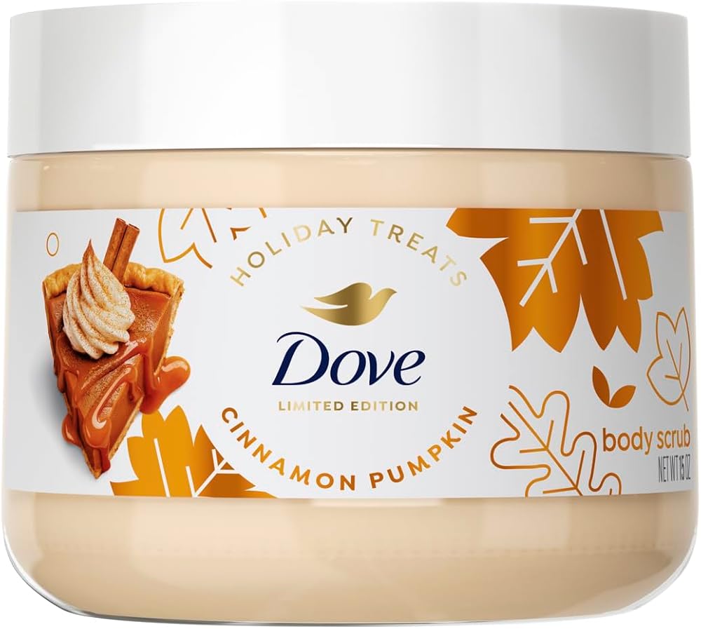 Dove Cinnamon Pumpkin Pie Body Scrub Exfoliates & Moisturizes Skin 15 OZ | Exfoliates and moisturizes skin while indulging se