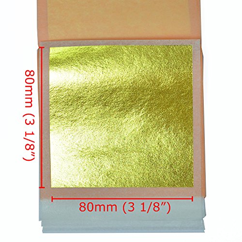 Edible Genuine Gold Leaf Sheets - by Barnabas Blattgold - 3.1 inches Booklet of 10 Sheets - Transfer Patent Leaf - Thumbnail 4