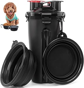 Esing Dog Water Bottles W/Bowls Pet Portable Drinking Bottle Puppy Travel Dispenser Doggie Kettle Kittens Feeding Cup W/Food Container