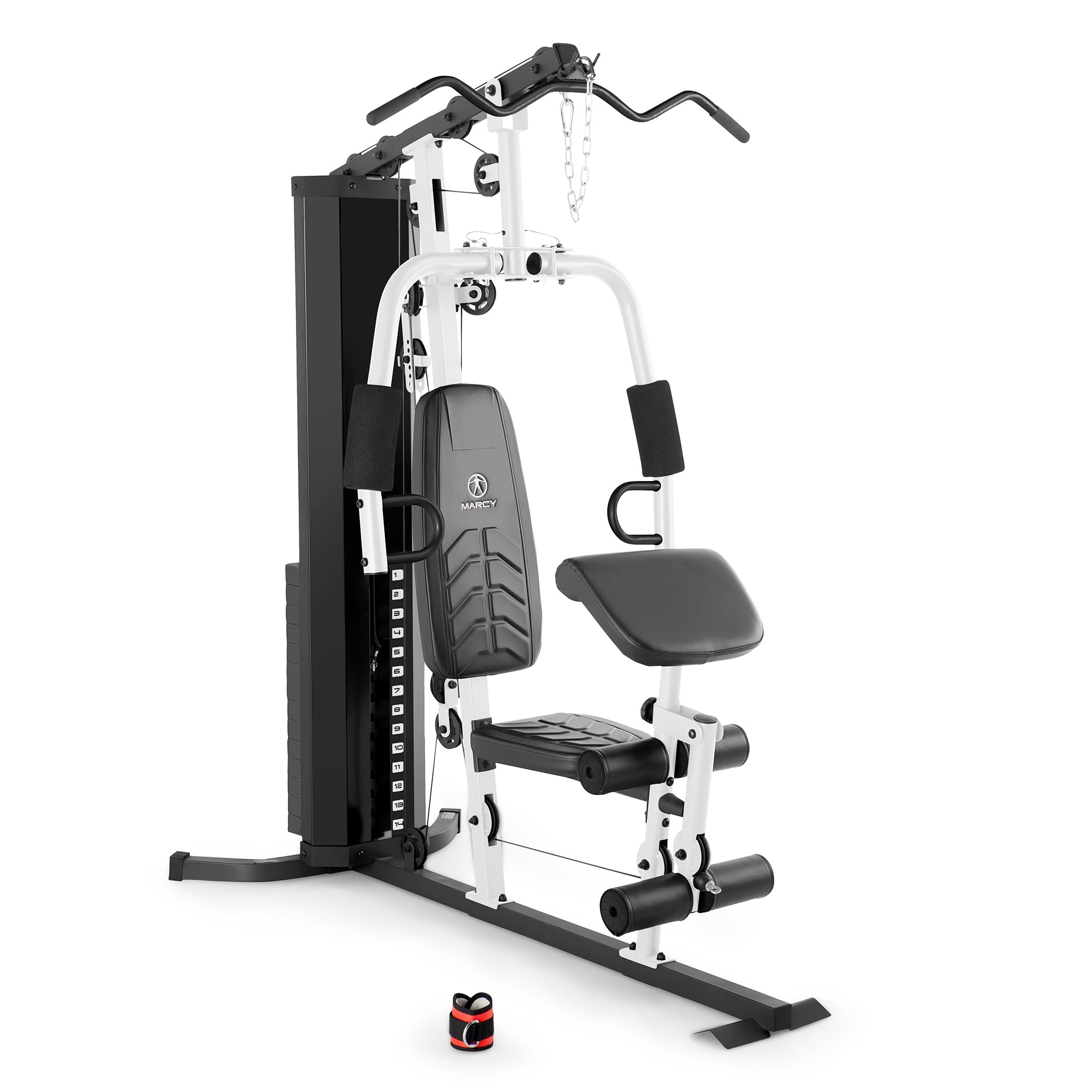Marcy Máquina apiladora de pesas de acero multifunción para gimnasio en casa, 150 lb, MWM-8147