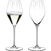 Riedel Performance Champagne Glasses, Crystal, Set of 2, Optic Impact Bowls for Sparkling Wine 6884/28