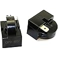 RuiLing 2-Pack QP2-4.7 PTC Refrigerator Start Relay Replacement 1 Pin Wine Centers Beverage Coolers Compressor Starter QP2-4R7 4.7 ohm Black