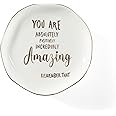 YZMICSTAR You Are Amazing Remember That Ring Dish, Inspirational Gifts For Women, Ceramic Jewelry Dish Trinket Tray Birthday Gifts For Friend Sister Daughter Christmas Gifts