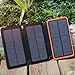 Portable Solar Charger, Hiluckey 10000mAh Solar Power Bank with 3 Solar Panels Battery Charger for iPhone, Smartphones, Tablets and Outdoor Camping Travelling