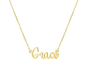 Yiyang Personalized Name Necklace 18K Gold Plated Stainless Steel pendant Jewelry Birthday Gift for Girls