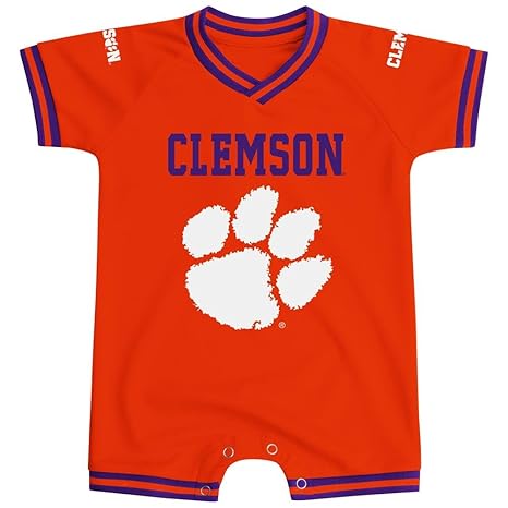 Colosseum Clemson University Tigers Infant Super Fan Jersey Romper