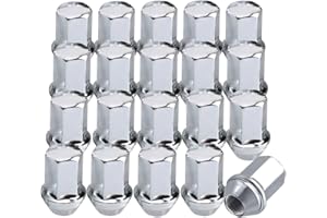 GDYDI 20 Pcs 14x1.5mm Lug Nuts Replacement for Wrangler Gladiator Cherokee Grand Ram,1.46 Inch 7/8 Hex OEM Factory Style Large Acorn Seat Lug Nuts Factory Wheels