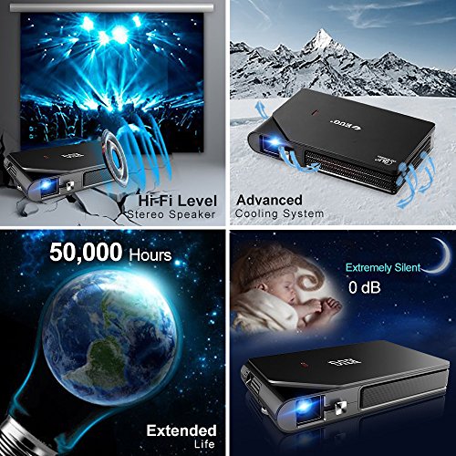 image for Projector,DBPOWER X5 Mini Projector,2200 Lumens,Portable LED Projector
