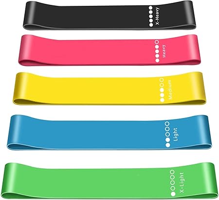 5 stks Multicolor Sportbanden Pure Latex Elastiekjes voor Alle Sporten  Gebruik Crossfit Fitness Yoga Pilates Squats Stretchen: Amazon.nl