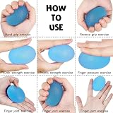GaoBangM Gel Hand Balls 3 Pcs Finger Wrist Therapy Squeeze Exercise Set view 5