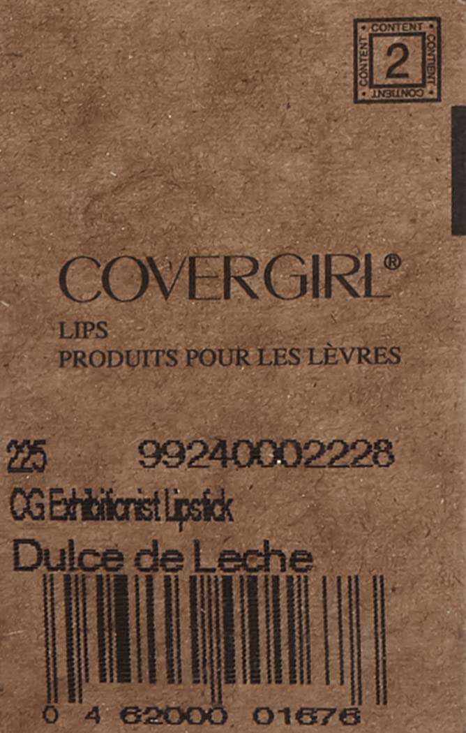 COVERGIRL Exhibitionist Lipstick Cream, Dulce de Leche 225, Lipstick Tube 0.123 OZ (3.5 g)