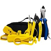 Miller FTTX Flat Drop End Prep Kit &ndash; Complete Fiber Optic Tool Kit for FTTH Drop Cable Stripping, Slitting &amp; Termination Prep