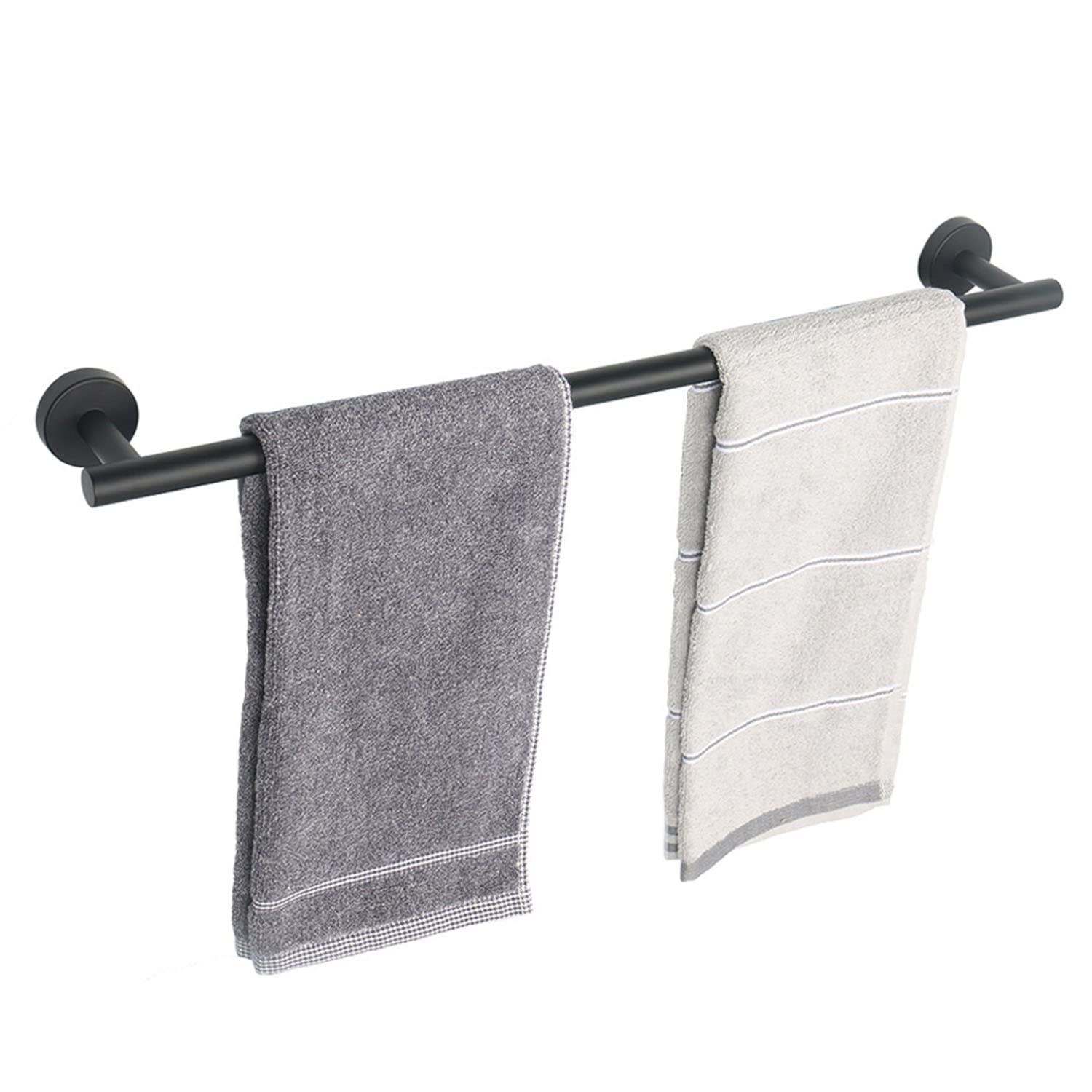 TocTen Bath Towel Bar - Thicken SUS304 Stainless Steel Bathroom Towel Holder, Towel Rod for Bathroom Heavy Duty Wall Mounted Towel Rack Hanger (20 in, Black)