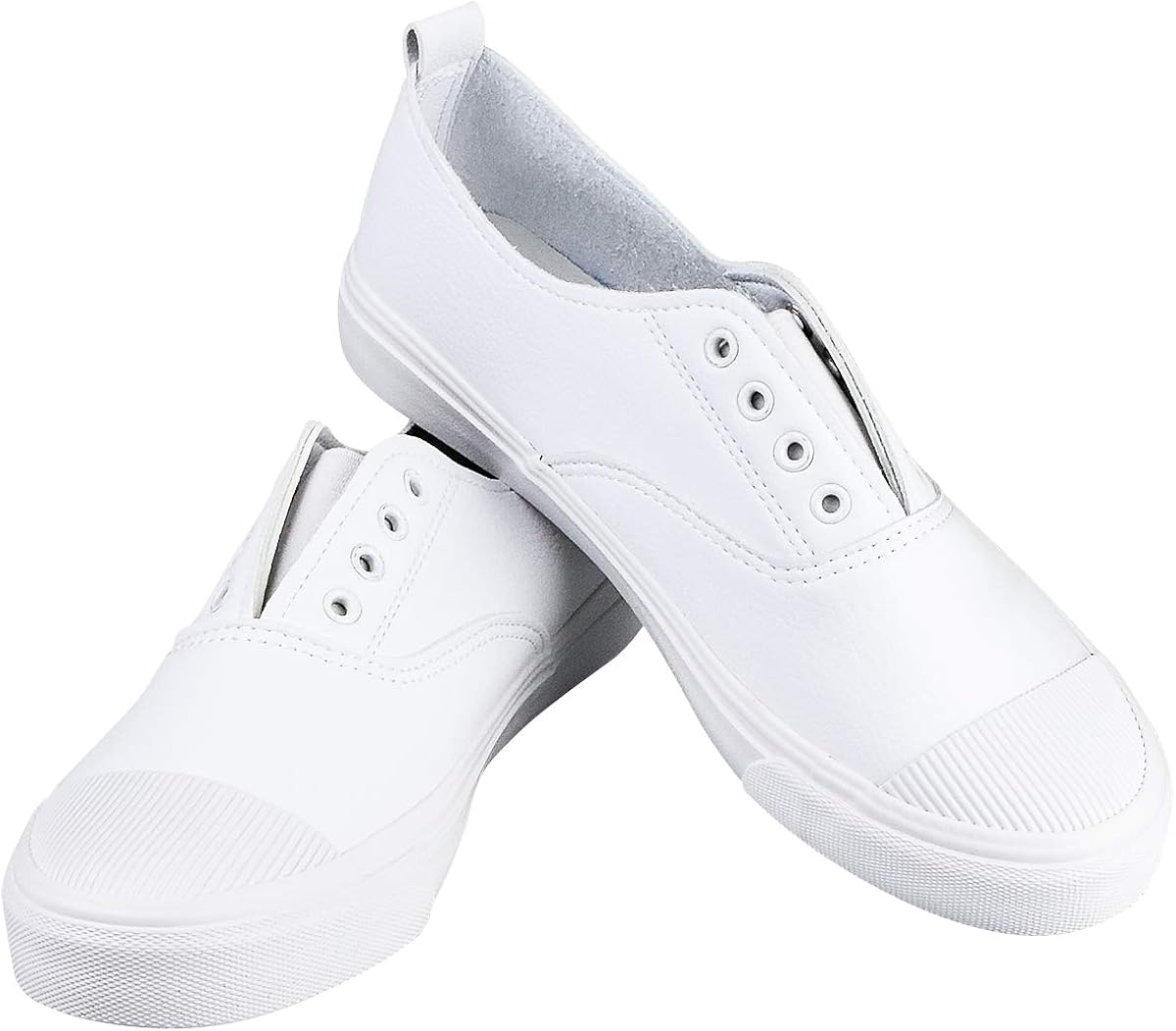 white sneakers with no laces