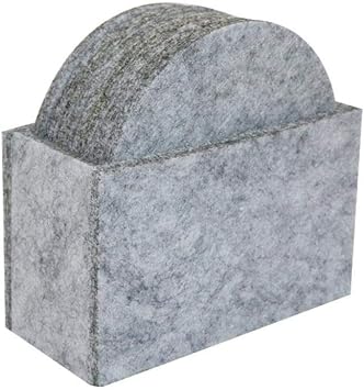 Amazon Co Jp 8個セットナチュラルフェルトコースター収納付きレトロカップマットセットコースター用ドリンクキッチン用品 スポーツ アウトドア