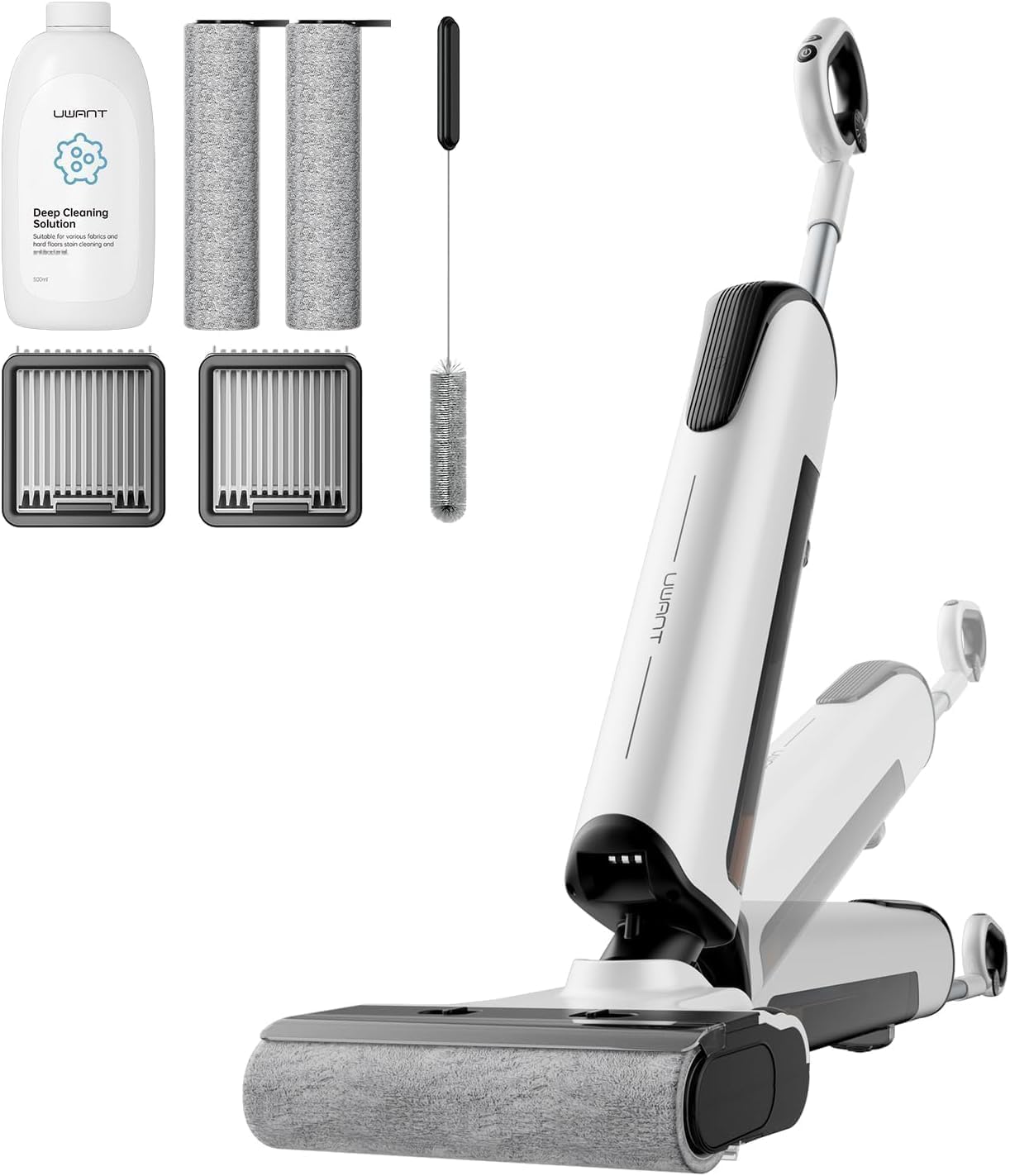 View 1 of ***Factory seal****
uwant Wet Dry Vacuum Cleaner 180°Lay-Flat Push-in Vacuum Mop All in One with 18000Pa Suction Auto Self-Cleaning Anti Odor Stick Dual-Edge Vacuum Cleaner Set of 1 for Hard Floor/Carpet D100
