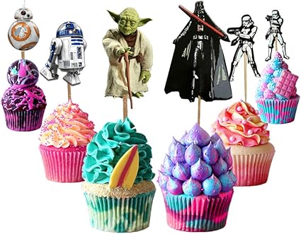 lightsaber cupcake toppers