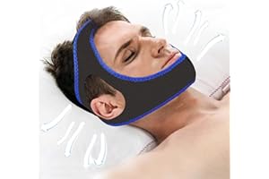 SVIIOLNNR Anti Snoring Chin Strap with 2 Adjustable Velcro, Soft Airflow Chin Straps for Snoring, Safe and Effective Anti Snore Device, cpap Chin Strap to Keep Mouth Closed and Reduce Snoring