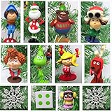 Christmas Ornament Dr. Suess Whoville Dr. Seuss The Grinch Mini Set - Unique Shatterproof Plastic Design