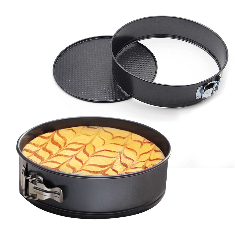 MZCH 7 inches Nonstick Springform Cake Pan Round Cheesecake Pan with Removable Bottom and Quick-Release Latch