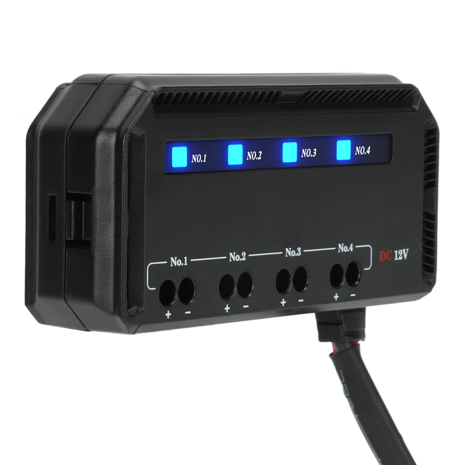 VOBOR 4 Way Fuse Block,12V 20A Waterproof Fuse Relay Box Kit with LED Indicator Professional Automotive Fuse Box Holder Panel with 5A 3A 2A Fuses for Automotive Car Boat Marine Trike