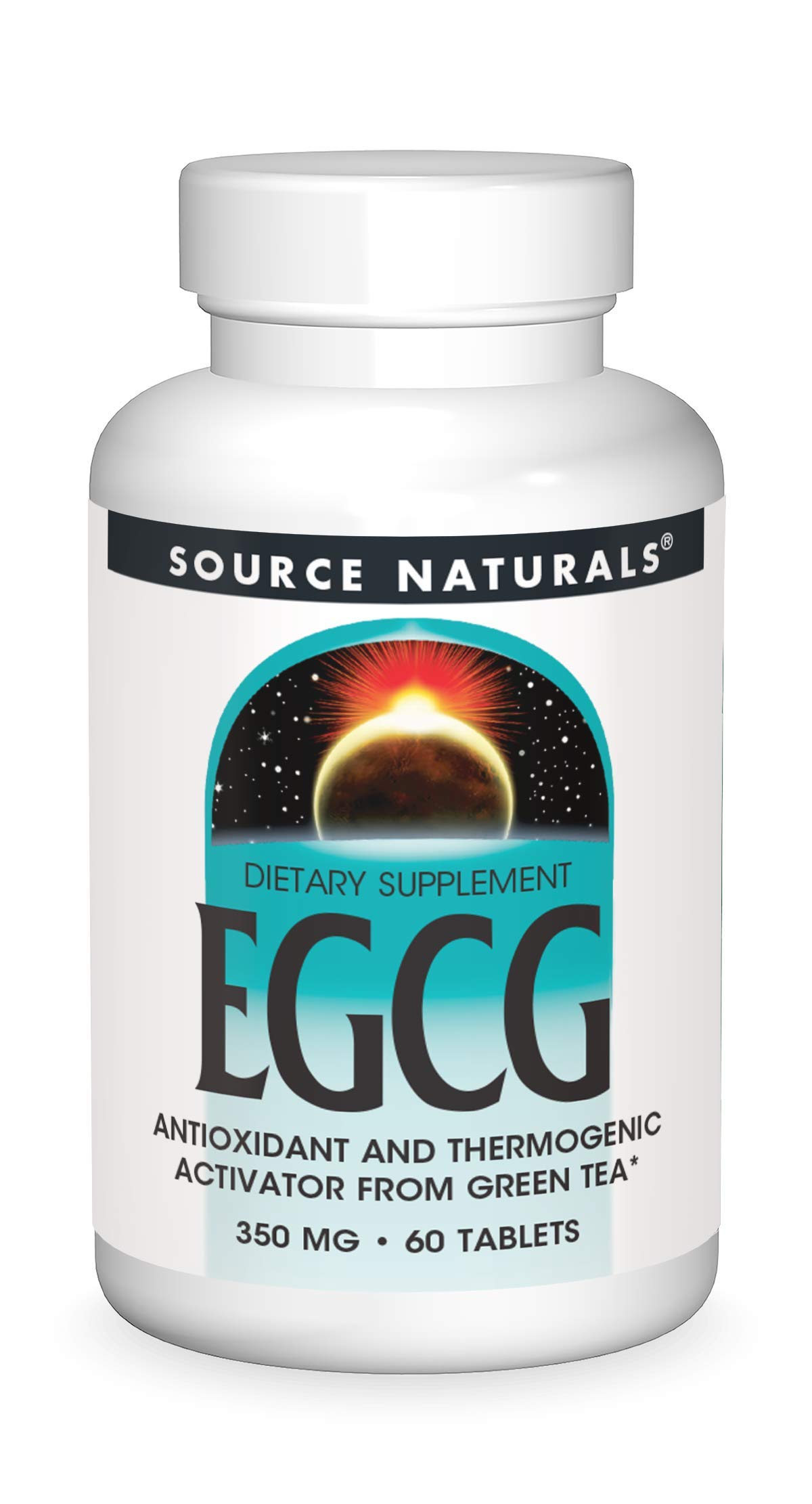 Source Naturals EGCG, Antioxidant and Thermogenic Activator from Green Tea, 350mg - 60 Tablets