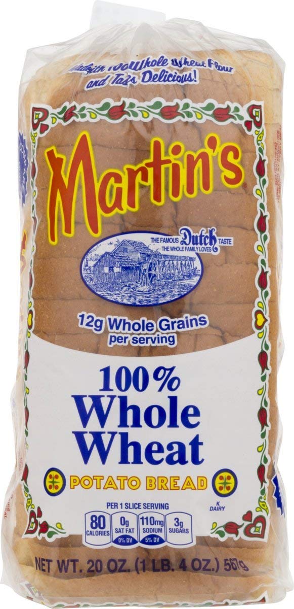 Buy Martin's Famous Pastry 100 Whole Wheat Potato Bread 16 Slice 20