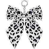 YALLNASL Leopard Print Bow Charms for Phone Case Charm Y2k Leopard Accessories for Women Girls Vintage Bow Keychain for Purse