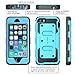 iPhone 5S Case, [Heave Duty] i-Blason Armorbox Slim Hybrid Dual Layer Case with Front Cover and Built-in Screen Protector/Impact Resistant Bumpers Cover with Holster for Apple iPhone 5/5S (blue)