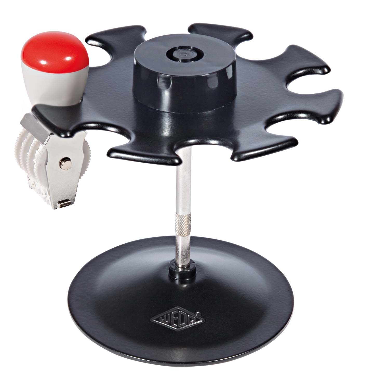 Wedo 0648 – Stamp Rack with 8 Compartments – Round Black