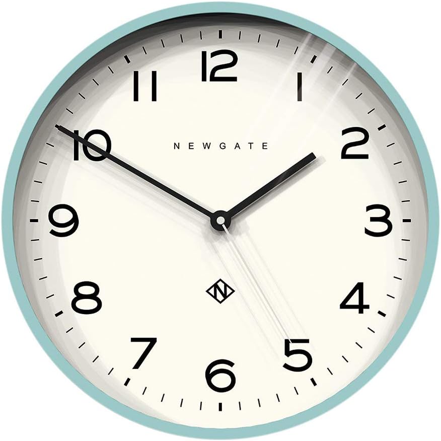 Number Three Echo Wall Clock - Aquamarine