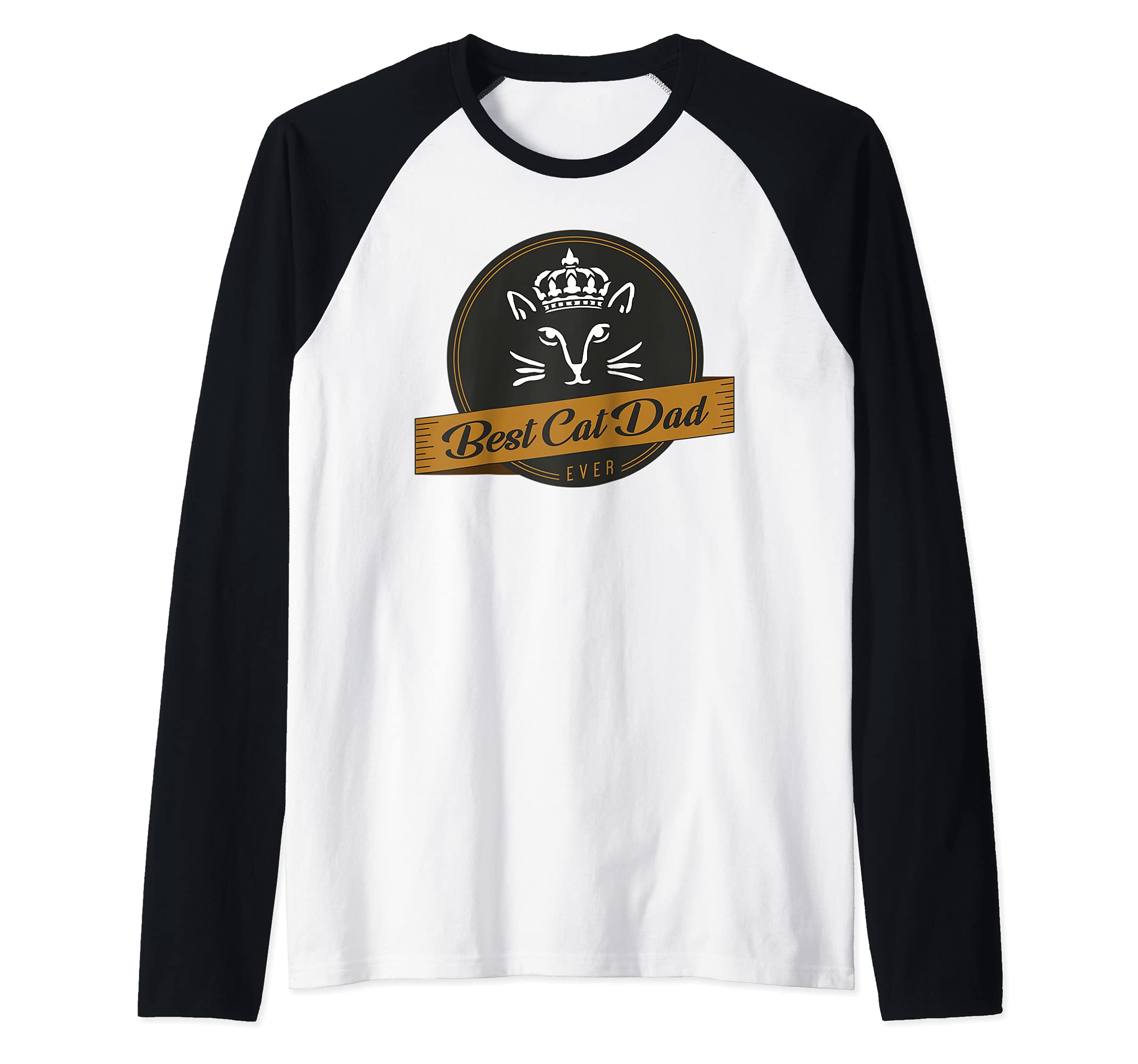 Best Cat Dad Ever Kitty Meow Pet Animal Father Day Cat Daddy Raglan Baseball Tee