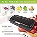 Razorri Dry/Moist Mode Selectable Preservation E5200-M Sealer Machine Automatic Sealing System for food savers & Sous Vide with Free 5 Vacuum Bags and 1 Roll, Black