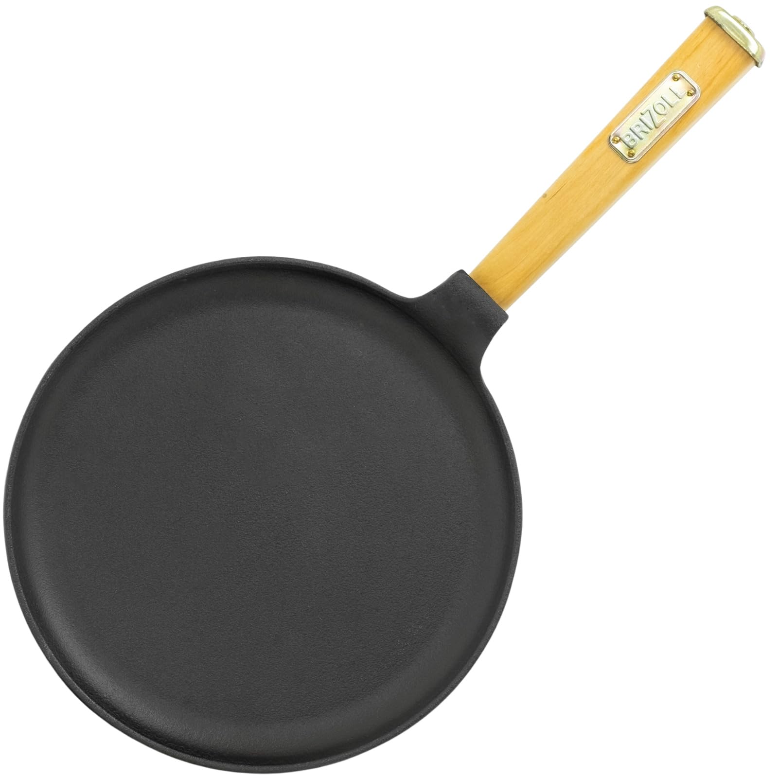 Cast Iron Crepes Pancake Skillet / Frying Pan 22, 24 cm Removable Wooden Handle Induction BIOL … (22 cm)