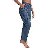 YIPINK Cargo Yoga Pants for Women High Waist Workout Pants Joggers Loose Leggings with Pockets Drawstring Casual